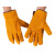 牛皮电焊手套短款防烫焊接焊工软耐用隔热耐高温劳保防护手套长 黄布二指加固款 XL