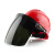 Golmud电焊面具式面罩防冲击飞溅铝合金支架透明面屏GM793 红色黑色面屏