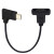 USB 3.1 Type-C公对母延长线带面板安装螺丝孔10Gbps镀金90度弯头 上下弯 0.3m