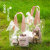 透明手提袋pvc小雏菊38三八妇女节伴手礼物袋子幼儿园生日礼品袋 粉色手提雏菊-大号 袋子