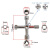 苏识 AF048 多功能扳手工具十字钥匙水表阀门钥匙 四合一钥匙扳手中心六边/方孔（银色）5把装