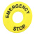 急停开关标识牌按钮警示圈紧急停止警告标签电梯电气标识黄圈22mm 内直径22mm 外直径60mm(100个)