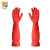 阿祺果 橡胶手套 双 45cm橘红色S-L（下单请备注尺码）