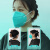 保为康 n95口罩 独立包装 耳戴式 防飞沫阻隔颗粒物细菌过滤≥95%透气3D立体成人防护口罩（绿色1箱480个）