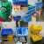 斜口收纳盒塑料加厚螺丝配件零件盒组合式塑料盒子 A1#斜口盒-蓝色180*125*78 绿色