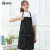 捷诺立（JNL)帆布围裙 厨房咖啡馆餐厅工作服围裙黑色 J71091