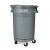 适用垃圾桶圆形带盖大号户外环卫带轮垃圾桶餐饮加厚塑料工业厨房 167升(带底座)