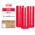 德力西电工胶布防水PVC电线绝缘胶带黑耐高温大卷整箱电胶布白色 红色20M一箱（100卷）