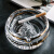 VINOS创意个性烟灰缸大号办公室摆件家用水晶烟灰缸防飞灰高档烟缸 金边椭圆透明款13CM