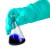 爱马斯AMMEX绿色丁腈防护手套橡胶防化学耐油污耐酸碱溶剂工业化工实验劳保家务清洁 一双 S#小号