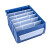 冰禹 BY-174 塑料分隔式零件盒 货架物料螺丝盒 小1号（300*110*90）蓝