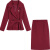 A21funb喜婆婆婚宴装平时可穿连衣裙2024新款秋礼服长袖西装两件套裙 酒红(两件套) M