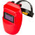 透气轻便电焊面罩自动变光氩弧焊防烤脸焊工专用变色焊帽头戴式 变光款红色+10片保护片