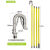 27.5KV接触网接地棒铁轨接地携带型短路双舌高压接地棒 铝卡排6米根
