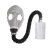 普达 自吸过滤式防毒面具 MJ-4001呼吸防护全面罩 面具+0.5米管子+P-CO-3过滤罐