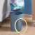 欧润哲 大号12L粉色压圈圆形垃圾桶 大容量条纹无盖清洁桶客厅厨房办公室垃圾篓直投圆桶