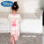 迪士尼（Disney）儿童家居服套装2024新款春秋季男童女童七分袖韩版夏装 粉条小兔 130
