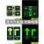 安全出口指示牌夜光地贴墙贴纸消防标识标牌疏散标志地标楼梯通道指引荧光提示自发光紧急应急逃生警示警告牌 小心碰头 14x36cm