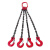 起重链条吊索具 吊装工具铁链子扣勾工具吊具挂钩吊装1-30吨 两吨一米一腿一钩