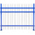 得豫工品 锌钢栅栏铁艺防护围栏 加厚2米高3根横梁柱中2米一米