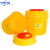 适用废物利器盒一次性黄色圆形针头锐器盒有盖诊所用大小型垃 0.5L圆形50个
