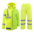 出极 冬季反光条棉大衣 建筑工程劳保服 公路养护环卫保暖棉服 一件价 荧光绿 衣+裤 L