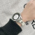 赫致（HEZHI）适用小米watch s3/s2/S1pro朋克铆钉皮质表带智能手表s2腕带color2运动版手表带时尚皮质替换42/46 黑色钻石 适用:小米Watch(小方屏)18mm