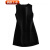 素优米（SUYOUMI）背心裙秋冬连衣裙中长款小个子双面呢新款时尚纽扣设计感气质 黑色 M 95-110斤