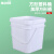 斯铂格 方形塑料桶 饲料肥料化工桶加厚带盖密封钓鱼打包水桶 16L白色 BGB-147