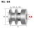 10毫米圆带皮带轮双槽铝合金V槽皮带盘马达电机传动轮可拉键槽款 槽宽12.2双槽外径40孔径12