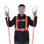 定制适用安全带工地施工保险带高空作业安全带全身五点式攀岩安全 橘色单大钩2米带绑腿