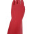 海斯迪克 HKY-251 加厚乳胶手套 洗衣洗碗清洁手套 红色 38cm长 S（5双）