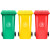 卫洋  WYT005 黄色120L环卫医疗垃圾桶医院公用室外环保分类塑料带盖医疗户外垃圾桶酒店