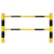 兴选工品 U型钢管护栏 隔离加固防撞黄黑烤漆护栏 固定立柱双层单孔114*1000*2.0