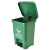鲁识 LS-ls36 12升 脚踏分类垃圾桶 商用学校小区脚踏式垃圾桶 12升-绿色餐厨垃圾