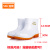 大码白色雨鞋厂工作雨靴防滑卫生靴防油加绒加棉保暖水  43 509中高筒白色加厚款 标准码