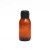 避光密封玻璃瓶口服液药水瓶小药瓶耐酸碱瓶子茶色香精瓶 125毫升黑色色防伪盖