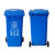 户外分类垃圾桶240升加厚大号环卫塑料物业小区市政挂车垃圾桶 120升加厚款黑灰色