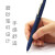 宝克中性笔签字笔商务大容量水笔 签名笔硬笔书法练字用 定制刻字印刷logo 1.0红色笔12支PC1848