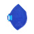 惠利得KN95级防尘口罩工业粉尘打磨装修防雾霾透气头戴新型口罩 （30个）朝美新2001型（头戴款）口罩（蓝色）K 均码