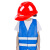 帮手仕 反光背心安全帽套装 工地施工安全防护服 均码 橙色反光衣+黄帽