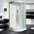 定制整体淋浴房一体式弧扇形玻璃门浴室家用洗澡沐浴房卫生间简易 简黑框0x0x1 含蒸汽
