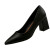 森普顿senpudun1213黑色皮鞋女软底工作鞋中跟5cm 粗跟皮面防滑高跟女单鞋34-40码，单位双