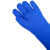 耐低温防冻手套液氮喷溅防护干冰LNG二氧化碳灭火器棉防寒实验室 68cm蓝色液氮防冻手套 均码