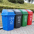 益美得 塑料摇盖分类垃圾桶商用大号办公室户外环卫物业街道学校垃圾箱 正方桶100L红色（有害垃圾）