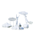 定制适用不锈钢镂空云朵抽象人物玻璃钢雕塑金属铁艺网格园林景观装饰摆件 白色 云朵组合3