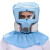 HKNA防毒面具全面罩喷漆专用口罩呼吸防护罩防烟全脸防尘面罩放毒氧气 蓝色套装10片滤棉
