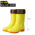 苏识 雨鞋男士水鞋雨靴防滑防水水靴 中筒加绒（加毛口套）(单位：双) 36 黄色