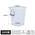 加厚多用大号垃圾桶工厂户外环卫分类塑料桶商用厨房圆桶带盖 60L 白带盖 升级加厚
