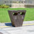 户外垃圾桶不锈钢室外小区公园分类大号果皮箱景区古镇创意收纳桶 镀锌板紫色大理石转印V款双